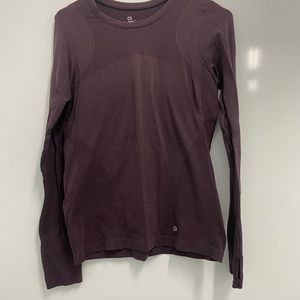 Purple GapFit workout long sleeve top